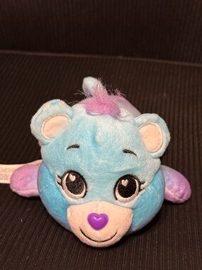 Care Bears Cute Titos Plush Blue Purple Bear Rainbow Heart Stuffed Animal
